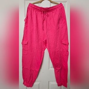 Oddy Hot Pink Cargo Joggers